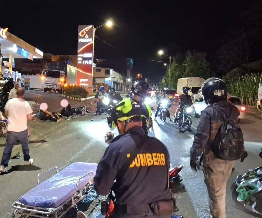 Dos accidentes en la Troncal de Occidente dejan cuatro motociclistas heridos en Anserma